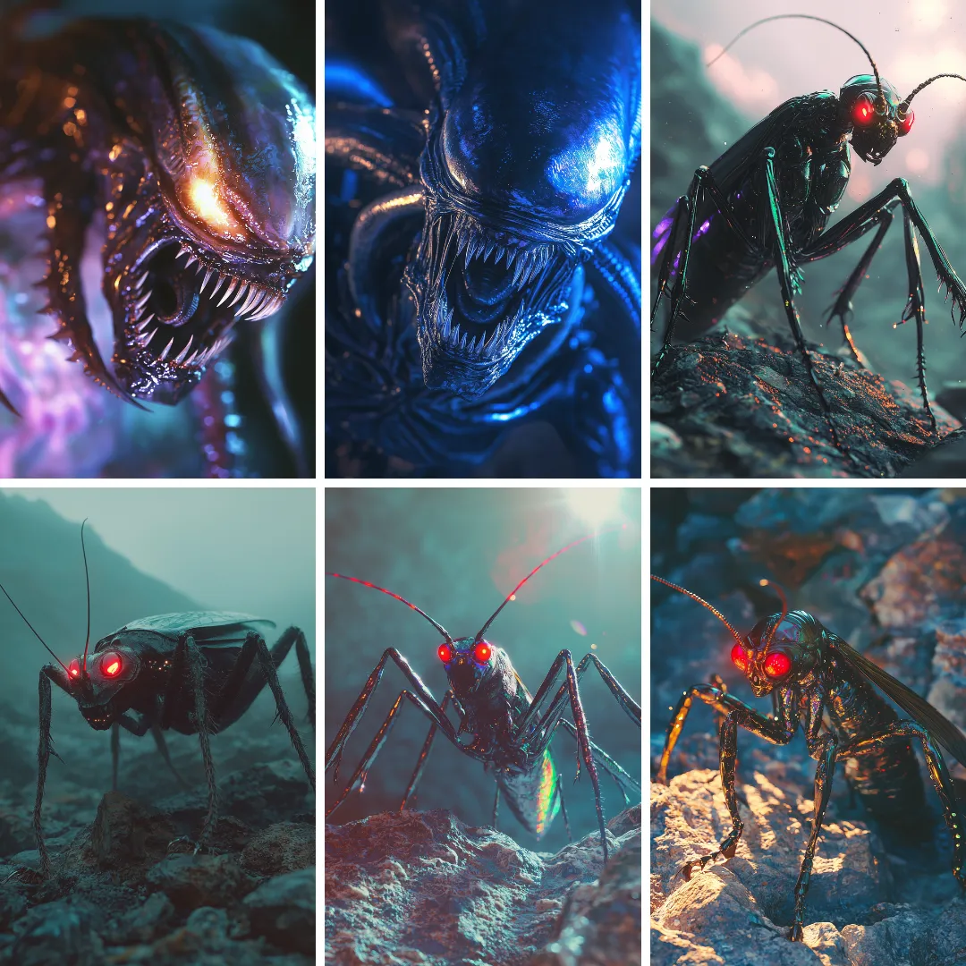 16 Fantasy Alien Creatures and Beasts Assets Bundle (With MRR  Master Resell Rights)