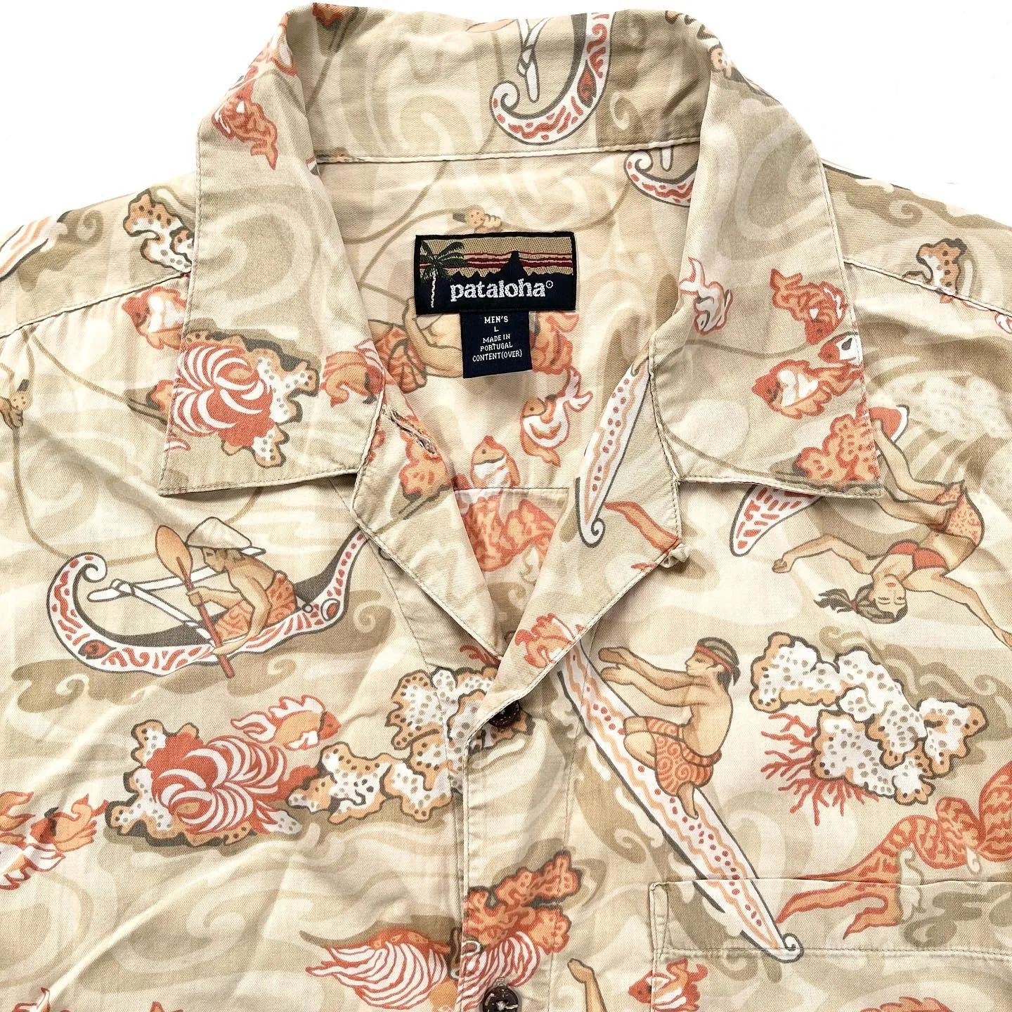 2000 Patagonia Mens Limited Edition Pataloha Print Shirt (L/XL)