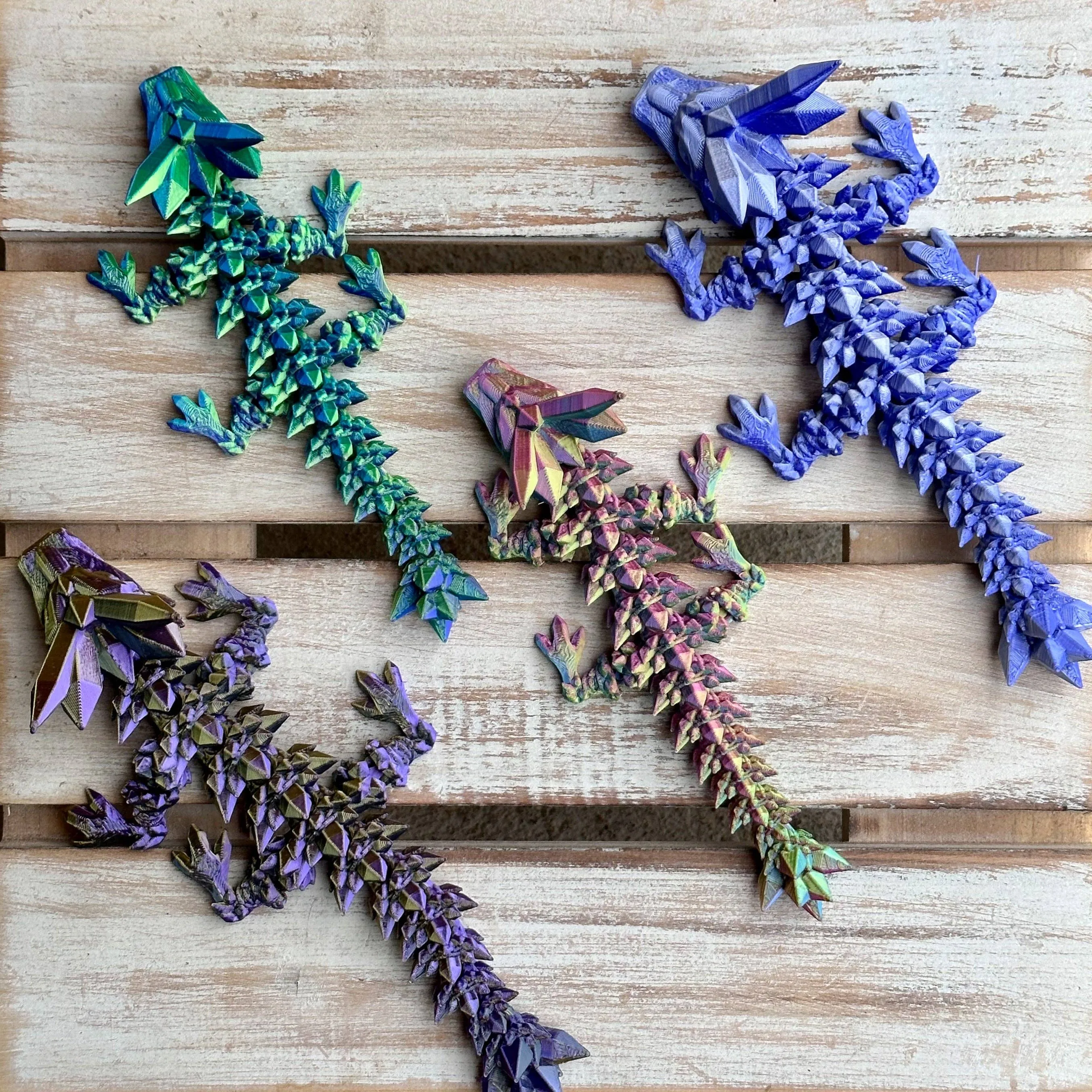 3D Printed 6" Baby Crystal Dragon