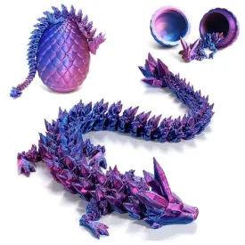 3D Printed Dragon Scale Egg Fidget Toy with Egg Included (Multiple Colors)