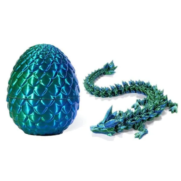 3D Printed Dragon Scale Egg Fidget Toy with Egg Included (Multiple Colors)
