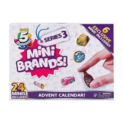5 Surprise Mini Brands Series 3 Advent Calendar with 24 Surprises