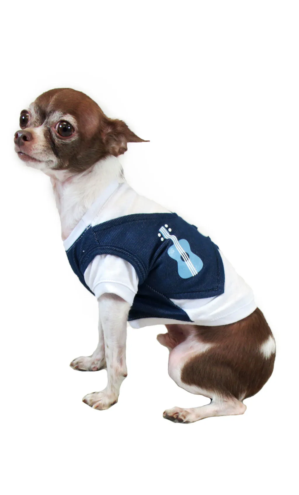 8656 Denim Music Vest T-shirt Up Collection