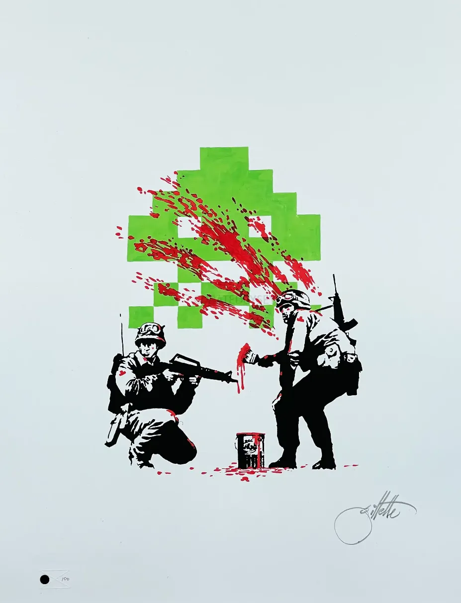 Art in Action Invader Archival Print by Jeff Gillette