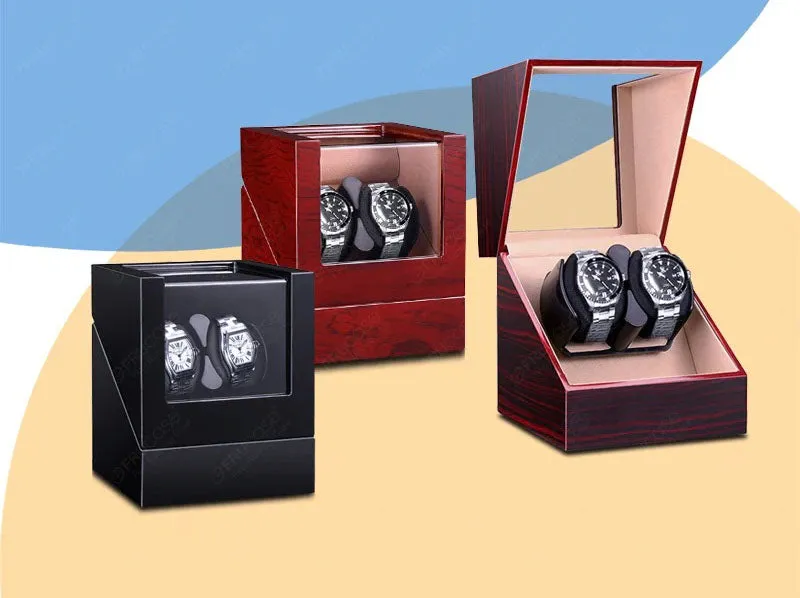 Automatic Laxury Double Watch Winder Handmade Battery or DC/AC Operated