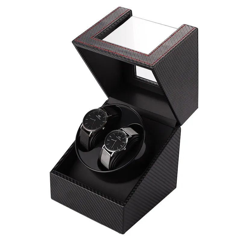 Automatic  Rotating Double Watch WinderDisplay Box  USB-DC Operated