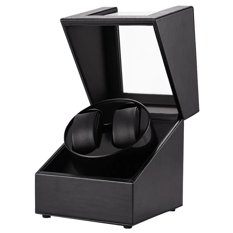 Automatic  Rotating Double Watch WinderDisplay Box  USB-DC Operated