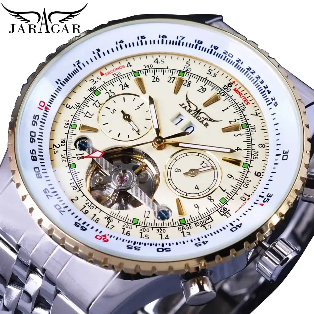 Aviator BRTL Man's Luxury Wrist Sport Multifunction Watch Automatic Tourbillion Design Movement Date Day,Week & Month Calendar Waterproof