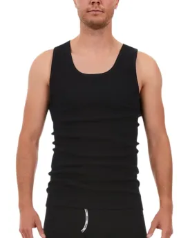 Big Fella Cotton Singlet - Black