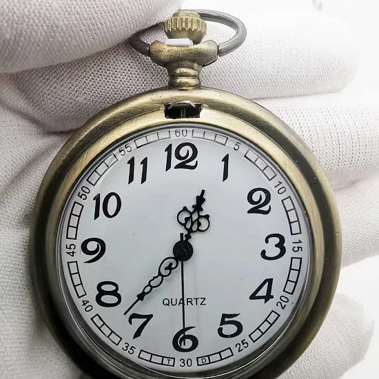 Bronze Motorcycle Bronze Necklace Quartz Movement Pocket Watch