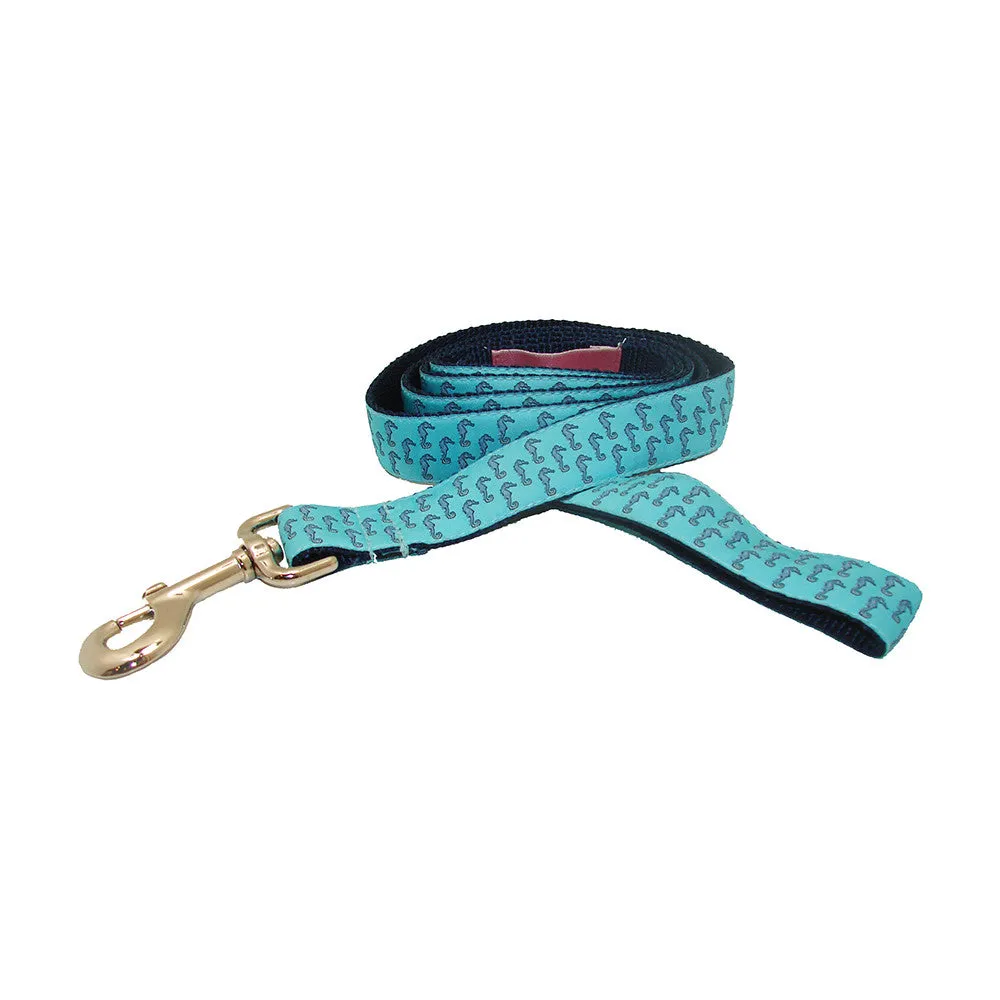 Caribbean Blue Seahorse Dog Leash