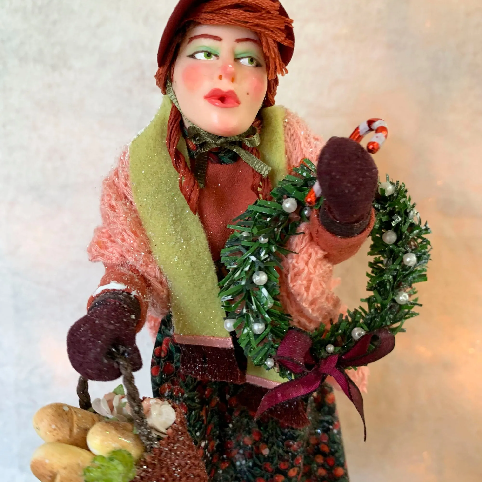 Christmas Shopper Hanging ornament - Festive Christmas ornament - Charles DIckens