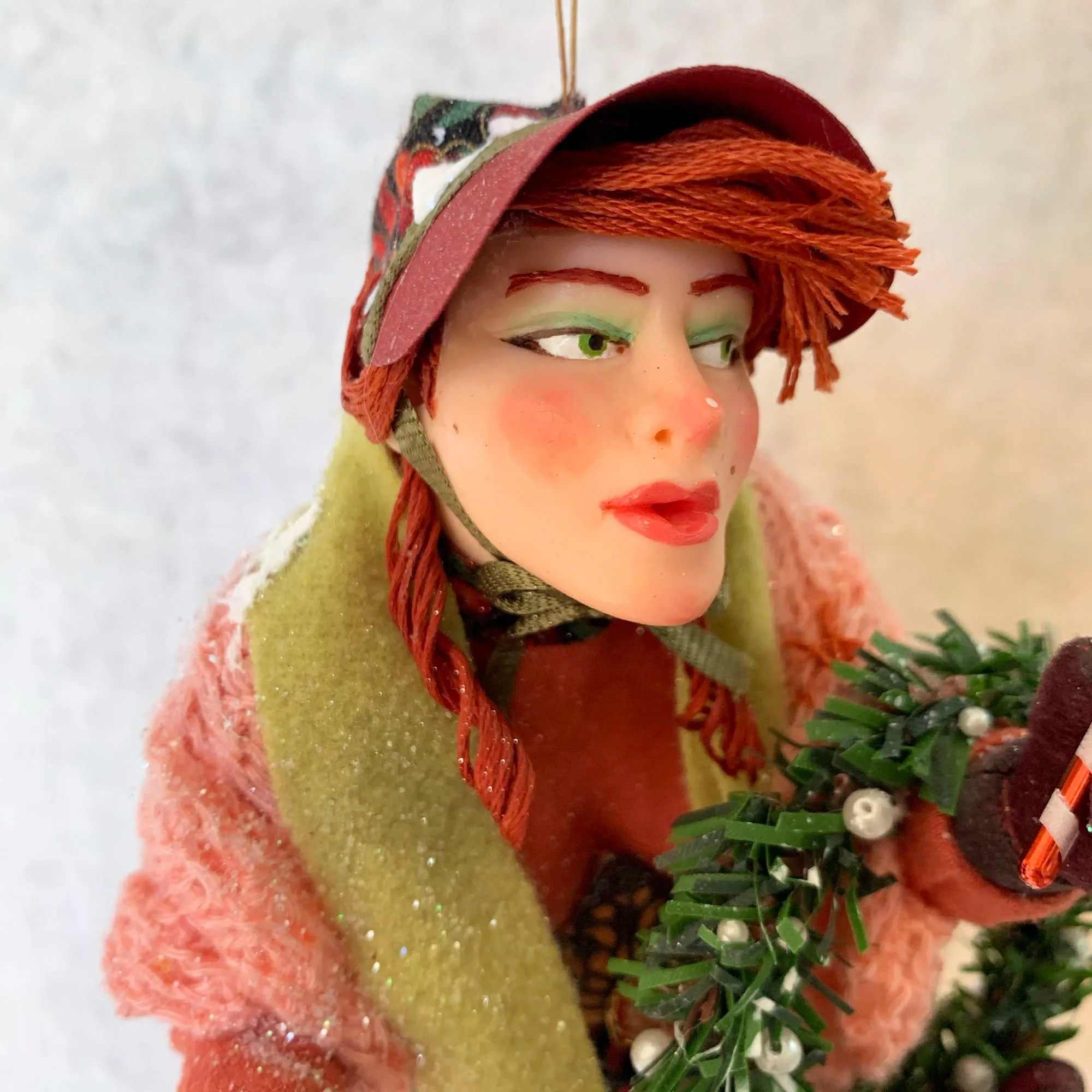 Christmas Shopper Hanging ornament - Festive Christmas ornament - Charles DIckens