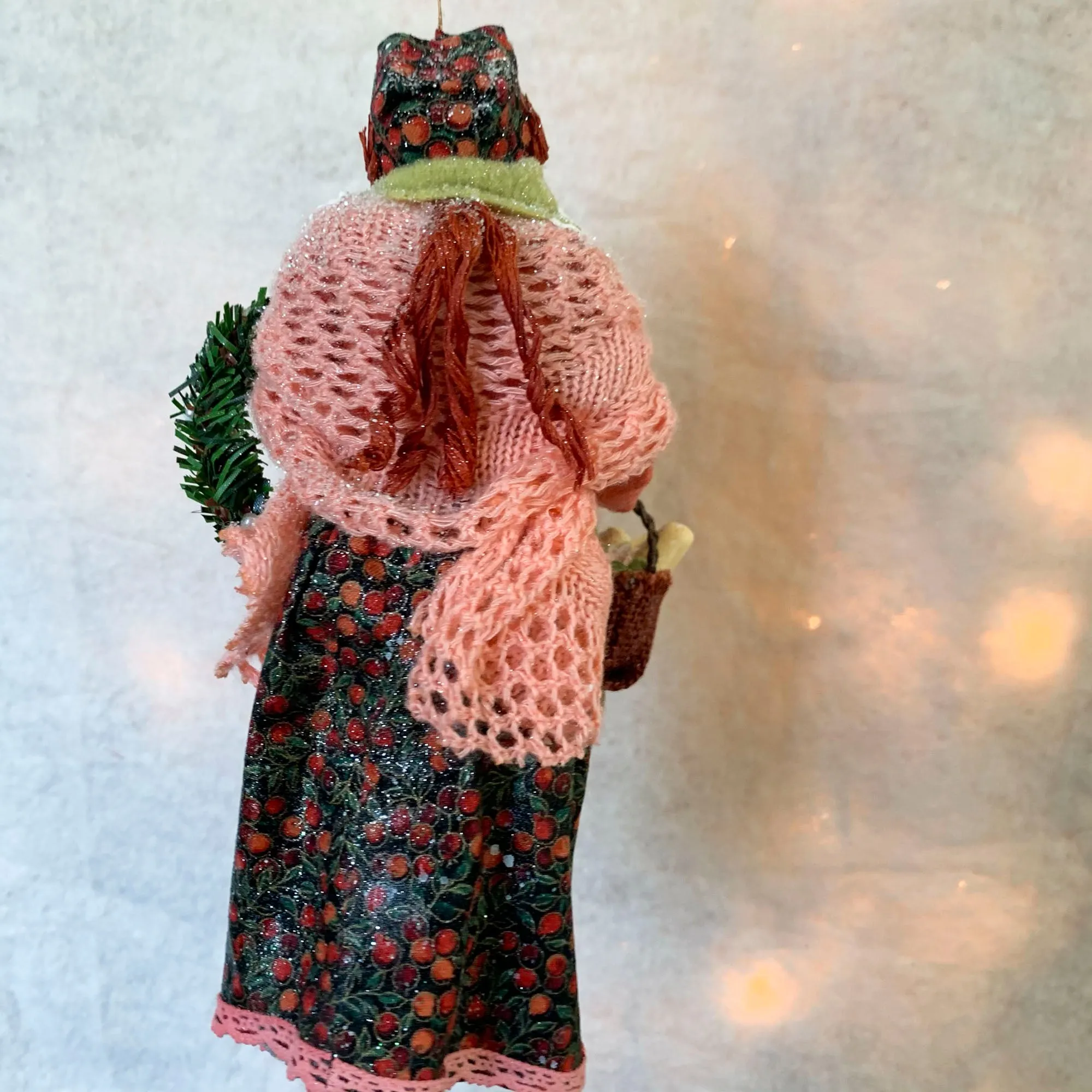 Christmas Shopper Hanging ornament - Festive Christmas ornament - Charles DIckens