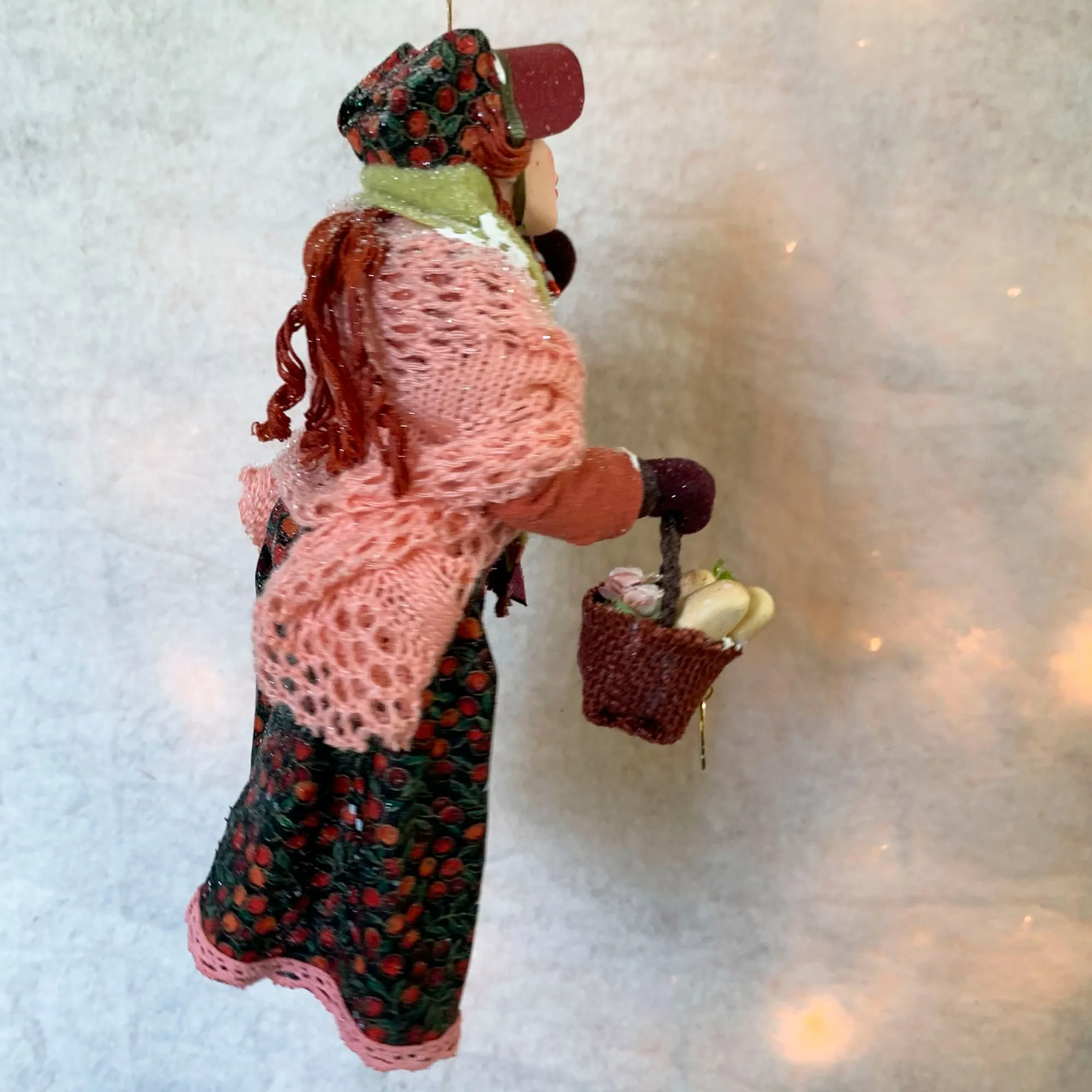 Christmas Shopper Hanging ornament - Festive Christmas ornament - Charles DIckens