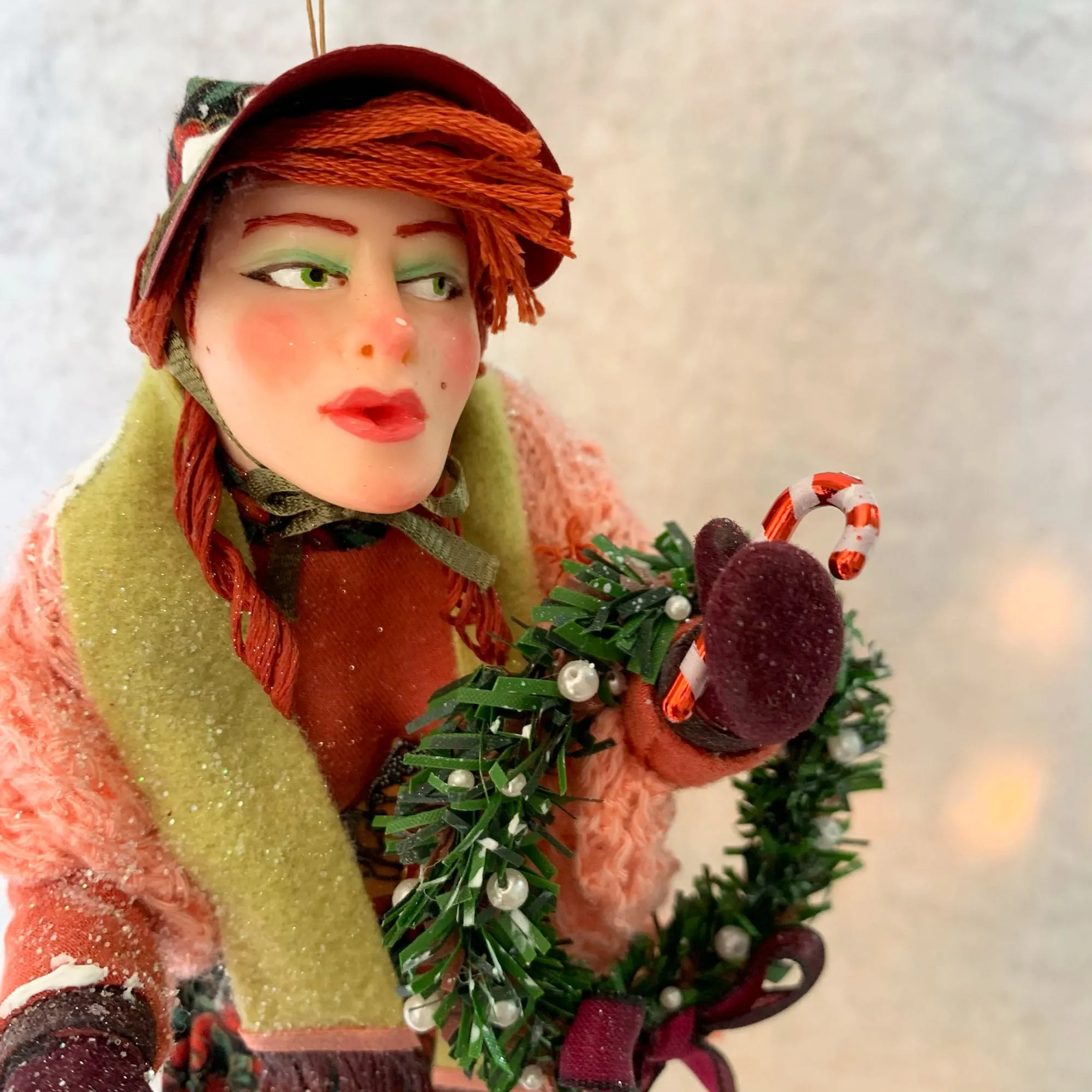 Christmas Shopper Hanging ornament - Festive Christmas ornament - Charles DIckens