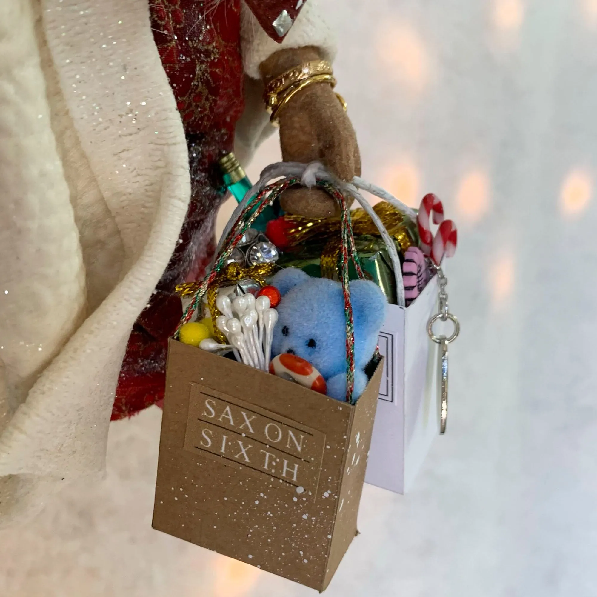 Christmas Shopper Hanging ornament - Festive Christmas ornament - Shopping Queen