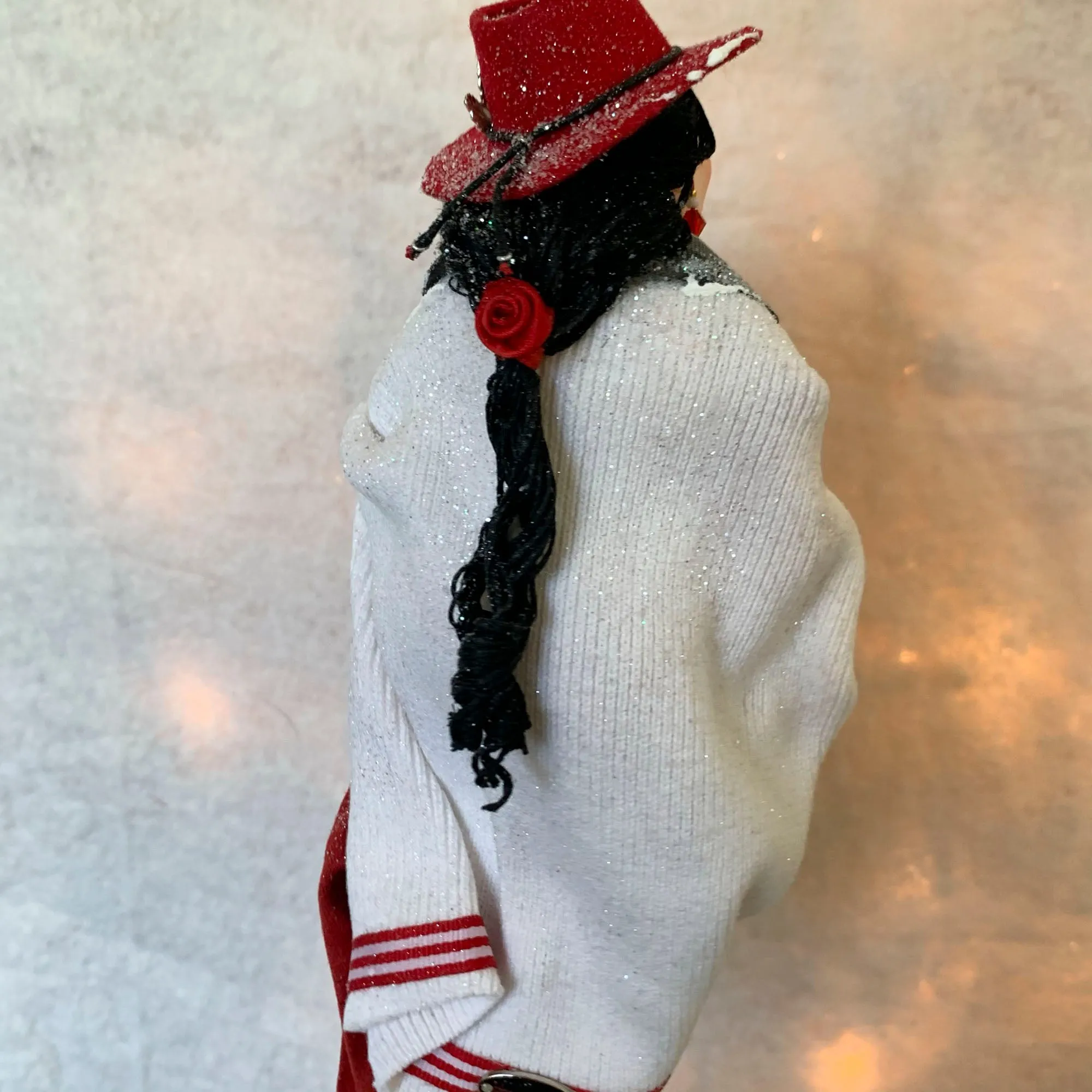 Christmas Shopper Hanging ornament - Love to shop - Shopaholic christmas ornament -Trophy Wife Shopping - Handmade Christmas