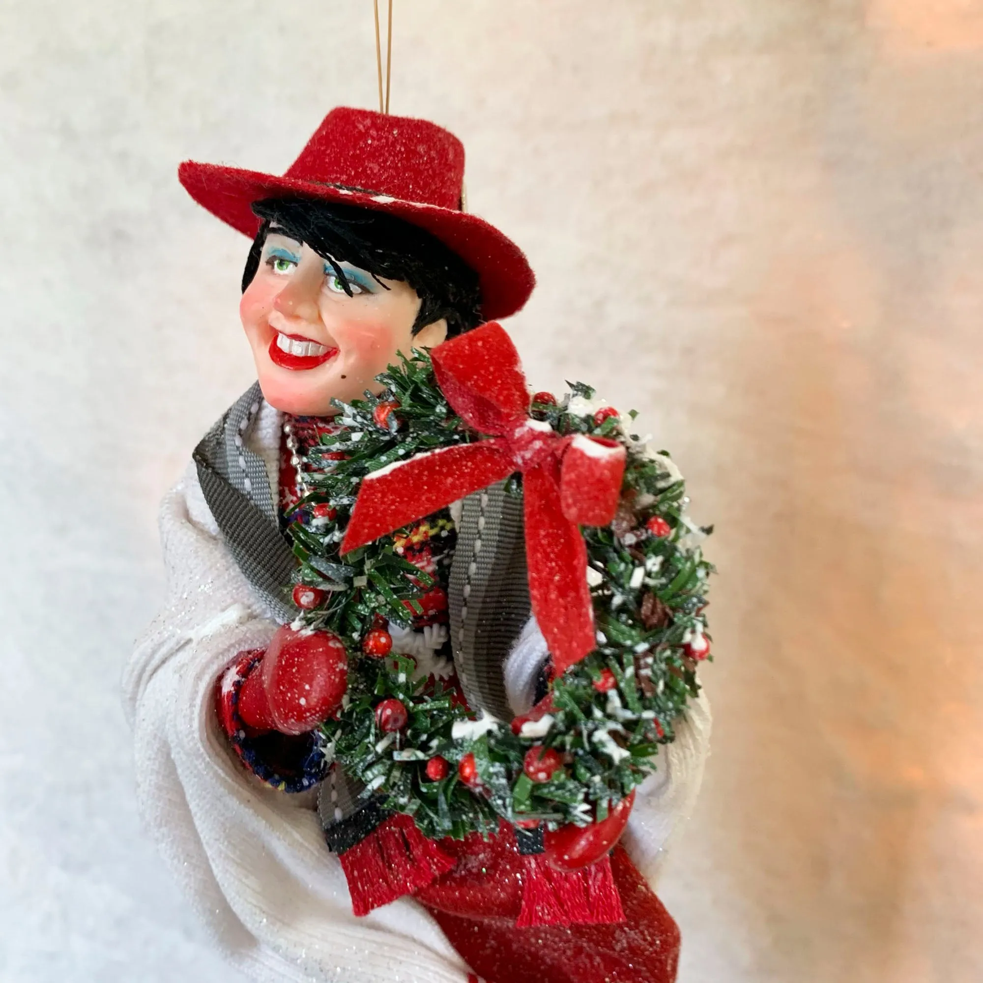 Christmas Shopper Hanging ornament - Love to shop - Shopaholic christmas ornament -Trophy Wife Shopping - Handmade Christmas
