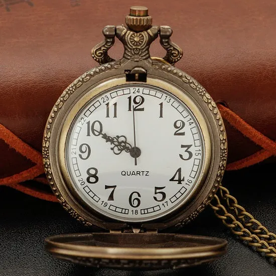 Combat Squadron Airborne Special Bronze Quartz Movement Pocket Watch