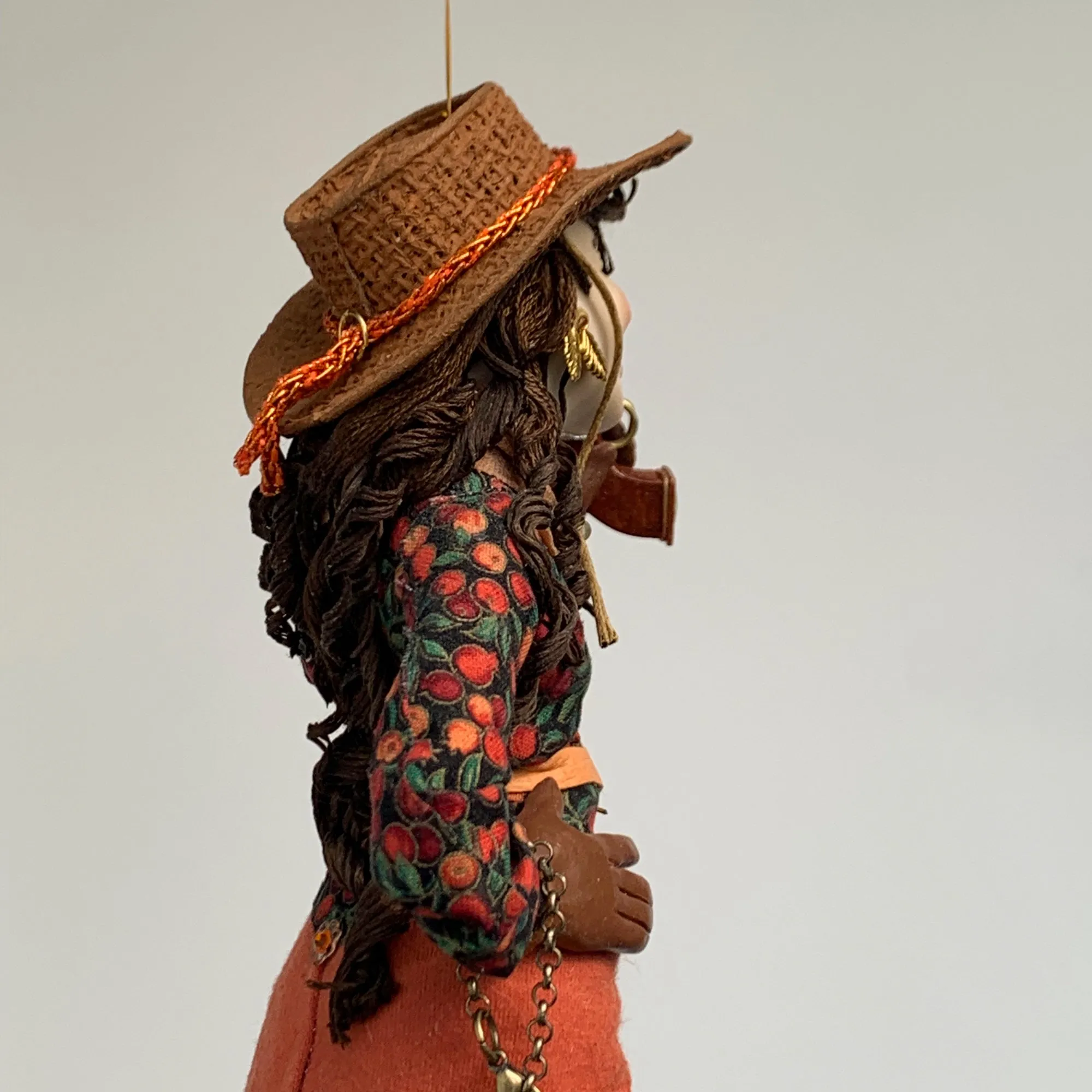 Country Christmas Tree Hanging Ornament-Old West  Calamity Jane American Notorious Gunslinger-Limited Edition Handmade-Sculptor Ken Fedoruk