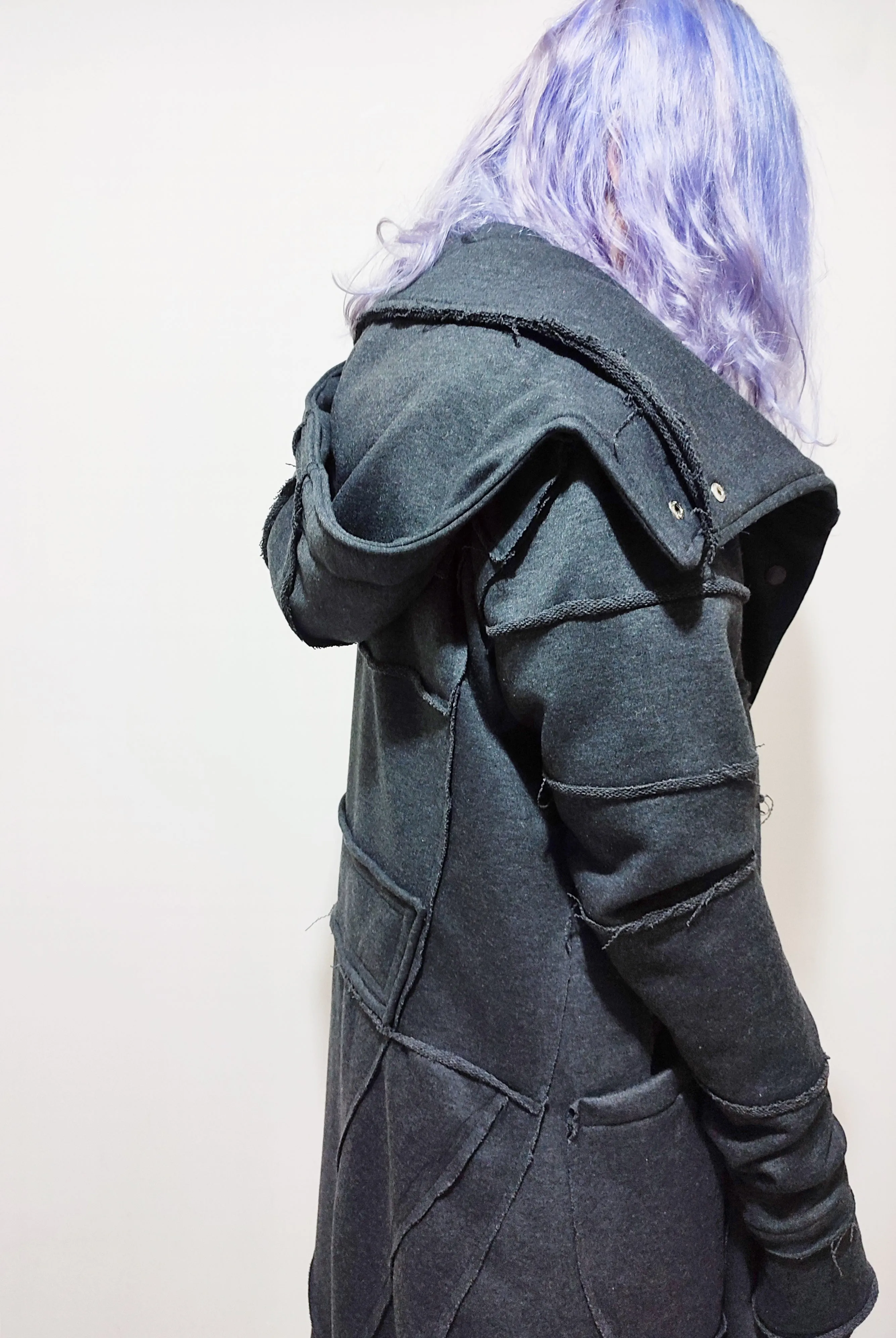 DMBAZA-Women's Quilted Sleeves Avatar Cardigan JACKET / Dystopian