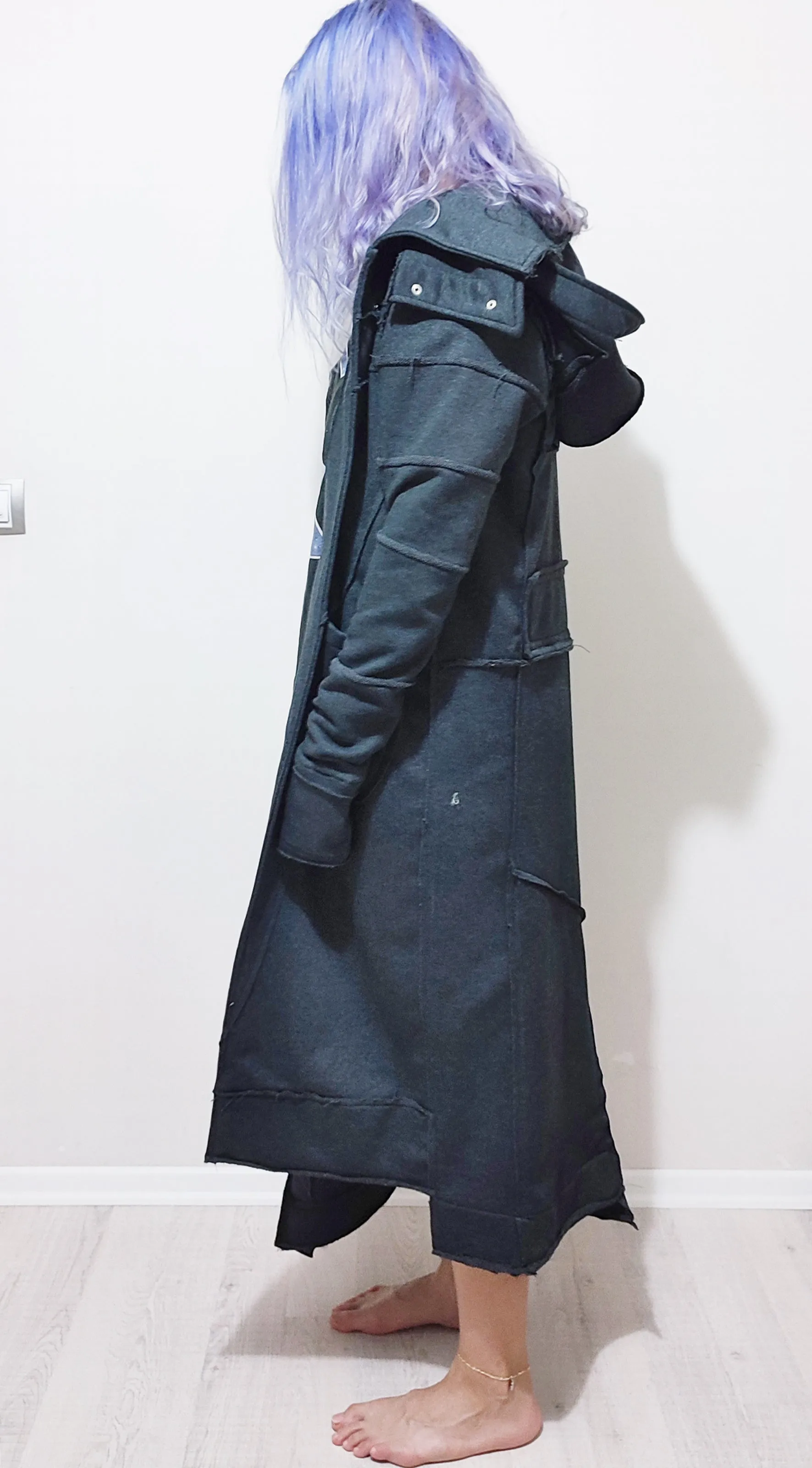 DMBAZA-Women's Quilted Sleeves Avatar Cardigan JACKET / Dystopian