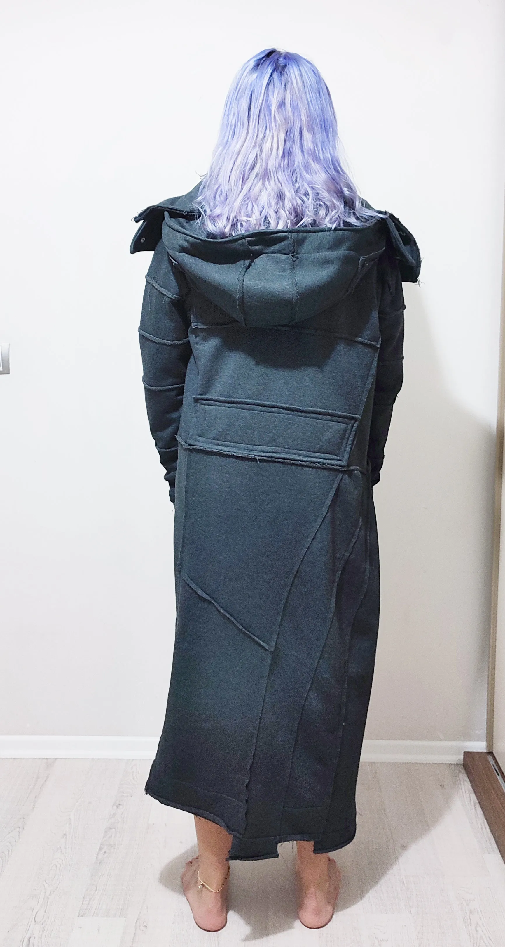 DMBAZA-Women's Quilted Sleeves Avatar Cardigan JACKET / Dystopian