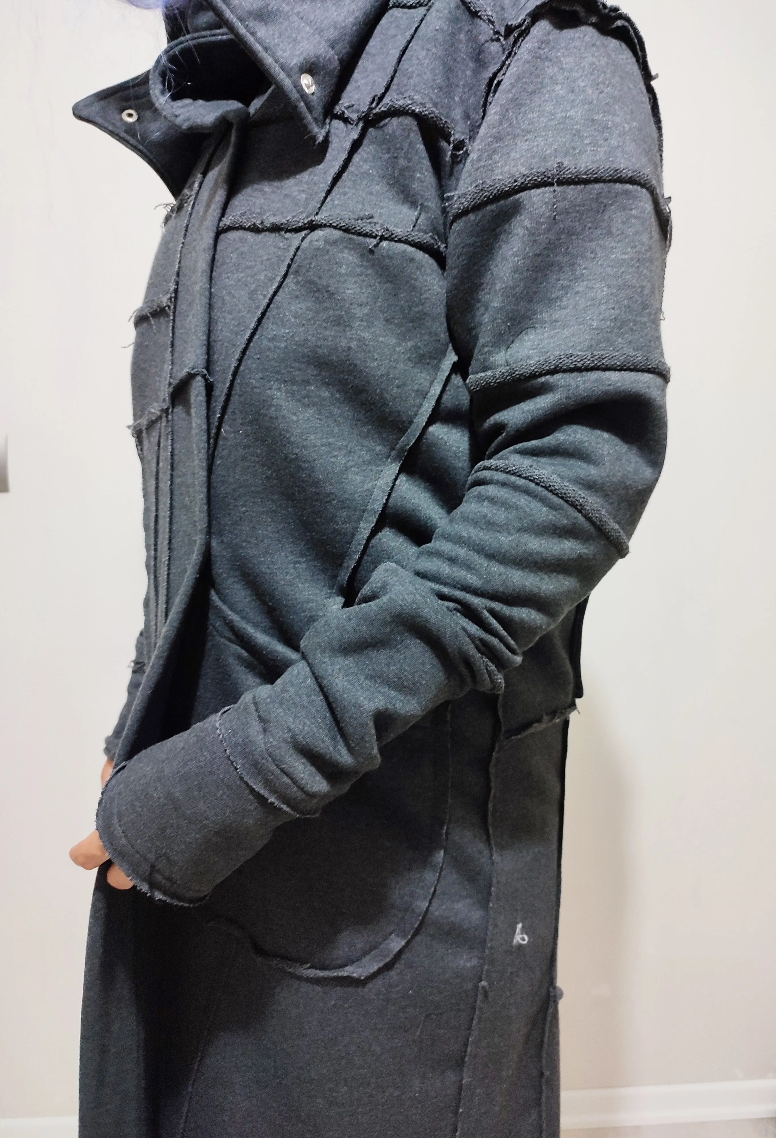 DMBAZA-Women's Quilted Sleeves Avatar Cardigan JACKET / Dystopian