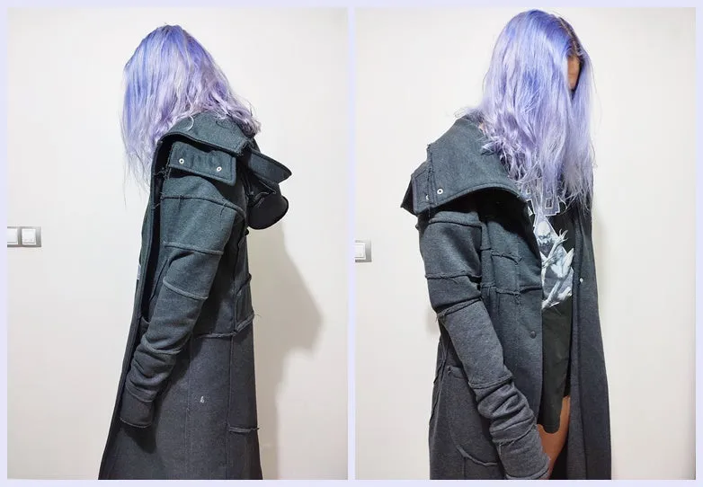 DMBAZA-Women's Quilted Sleeves Avatar Cardigan JACKET / Dystopian