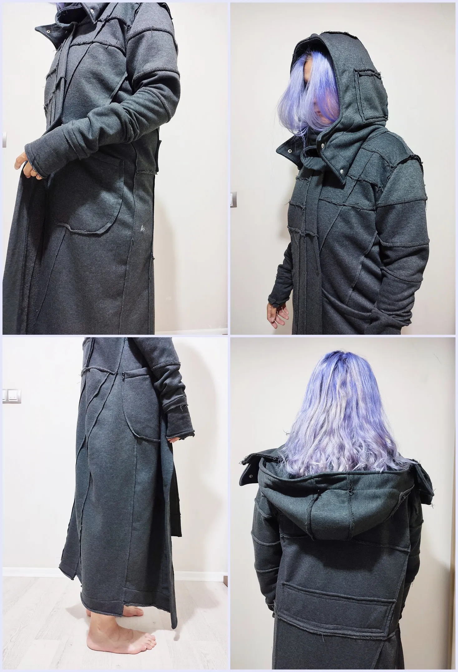 DMBAZA-Women's Quilted Sleeves Avatar Cardigan JACKET / Dystopian