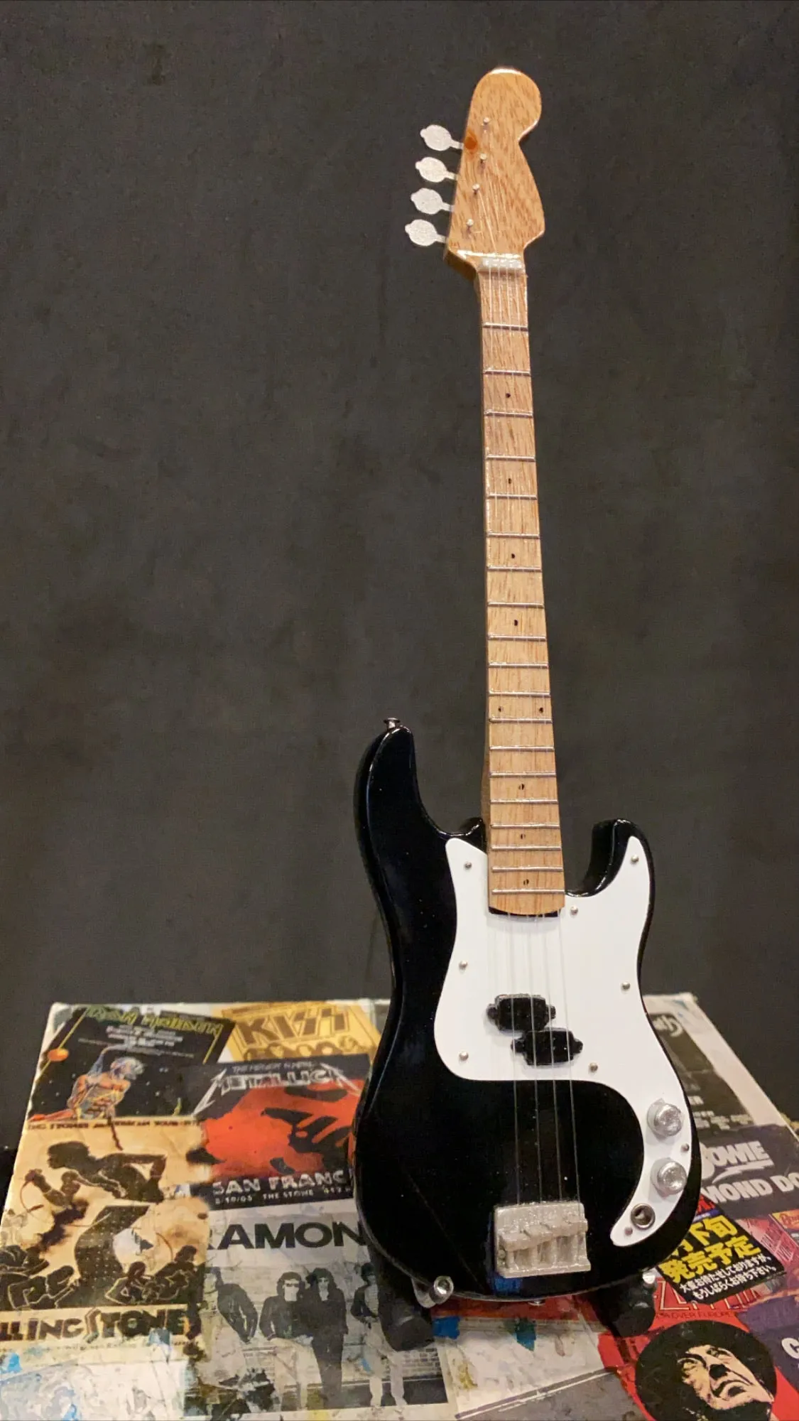 Fender Precision Bass Black Miniature Guitar