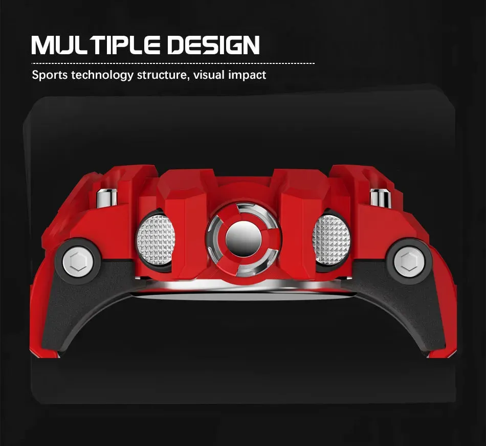 FOXBOX Red Sports Military Quartz Watch Waterproof Digital Dual Display For Man
