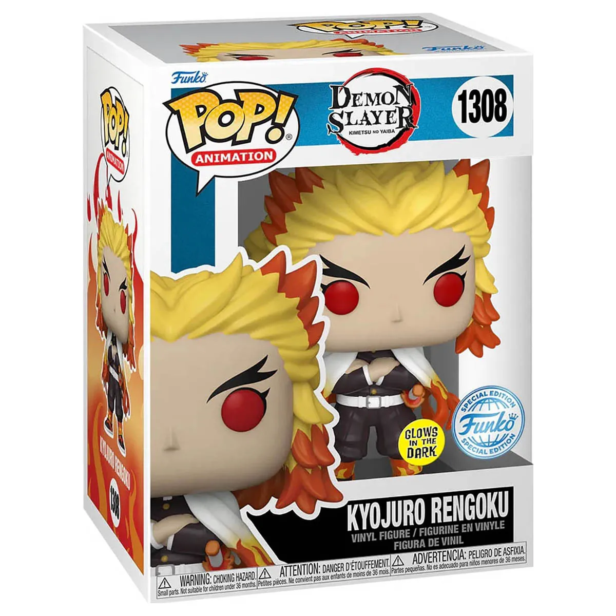 Funko POP! Animation: Demon Slayer - Kyojuro Rengoku (Glow in the Dark) #1308 Special Edition