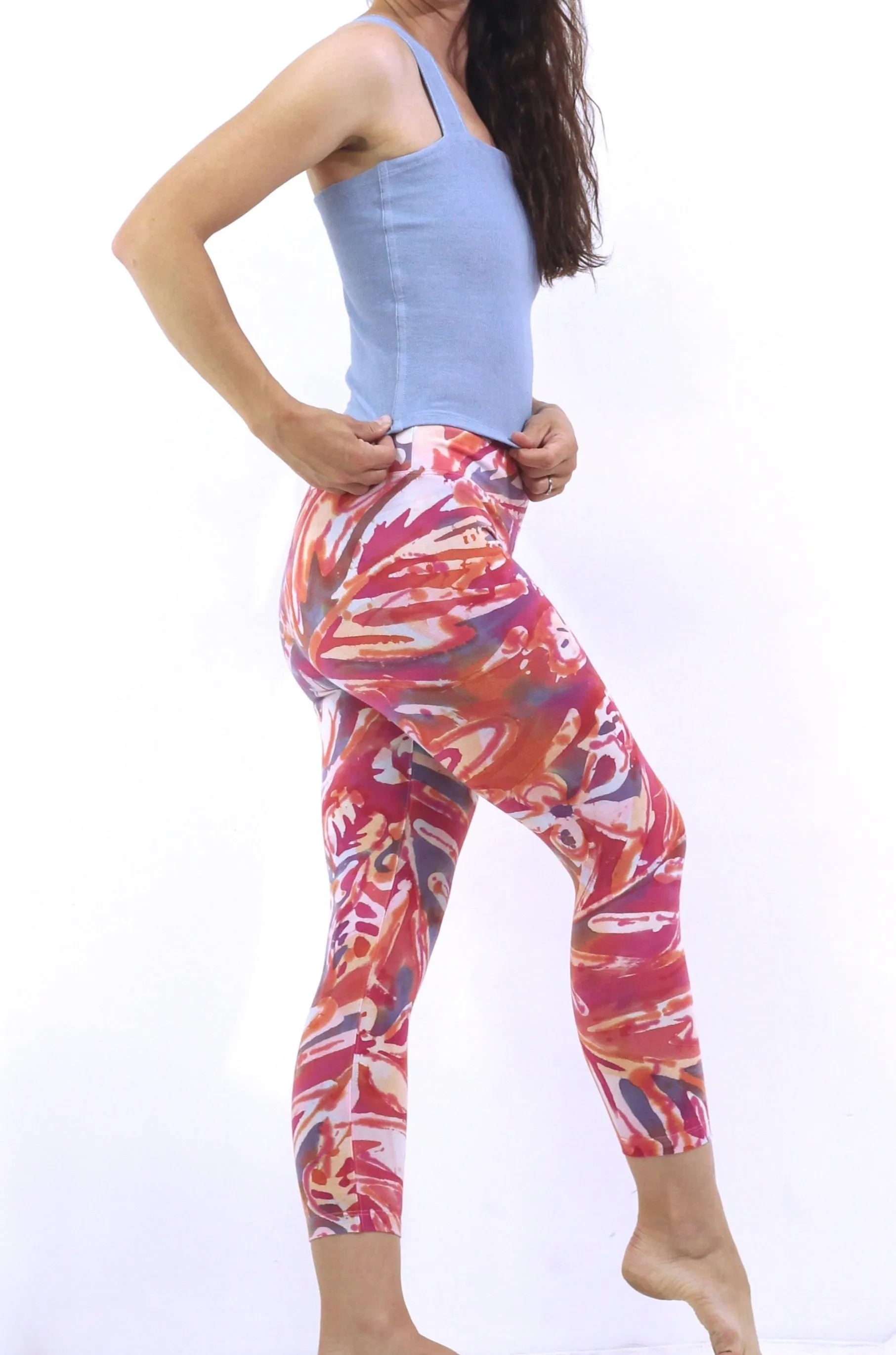 Hand Painted Leggings or Crops - Splash