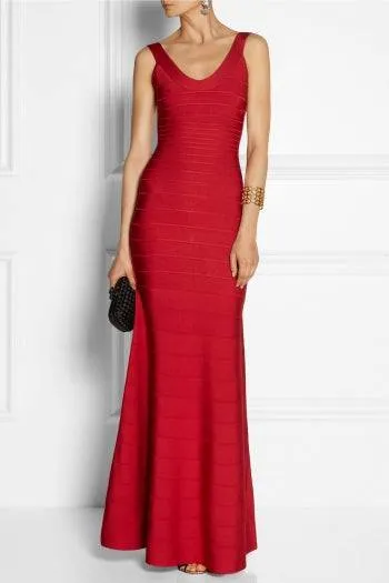 Herve Leger - Ellen Bandage Gown in Red