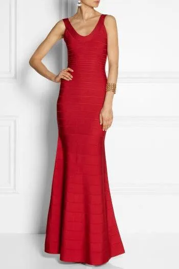 Herve Leger - Ellen Bandage Gown in Red