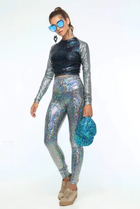 Holographic High-Low Leggings | 13 Colors