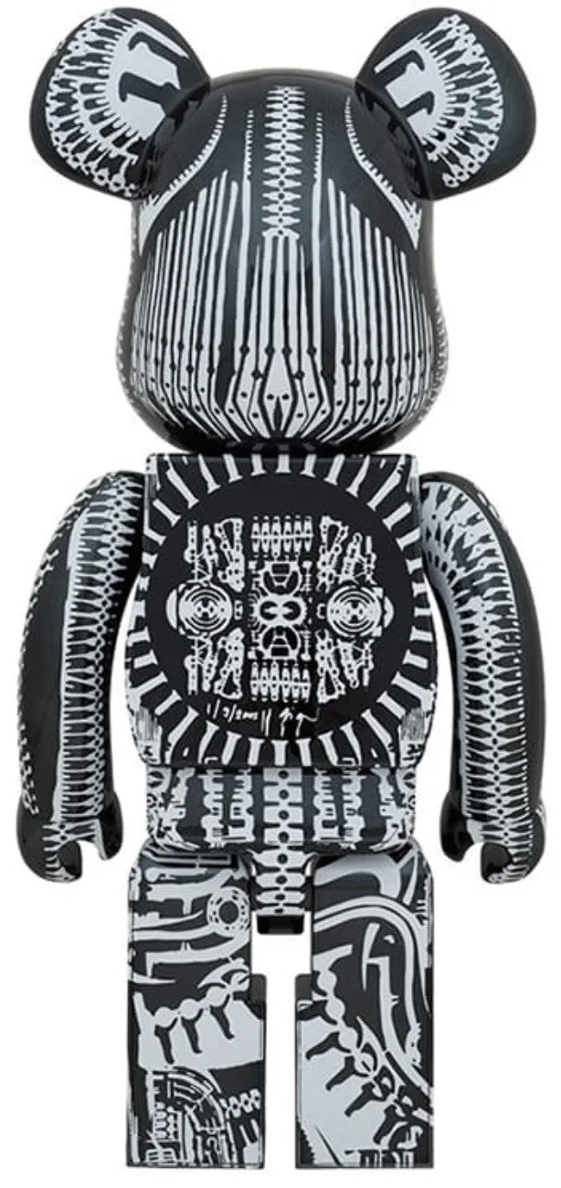 HR Giger Black Chrome 100% & 400%  Be@rbrick Art Toy