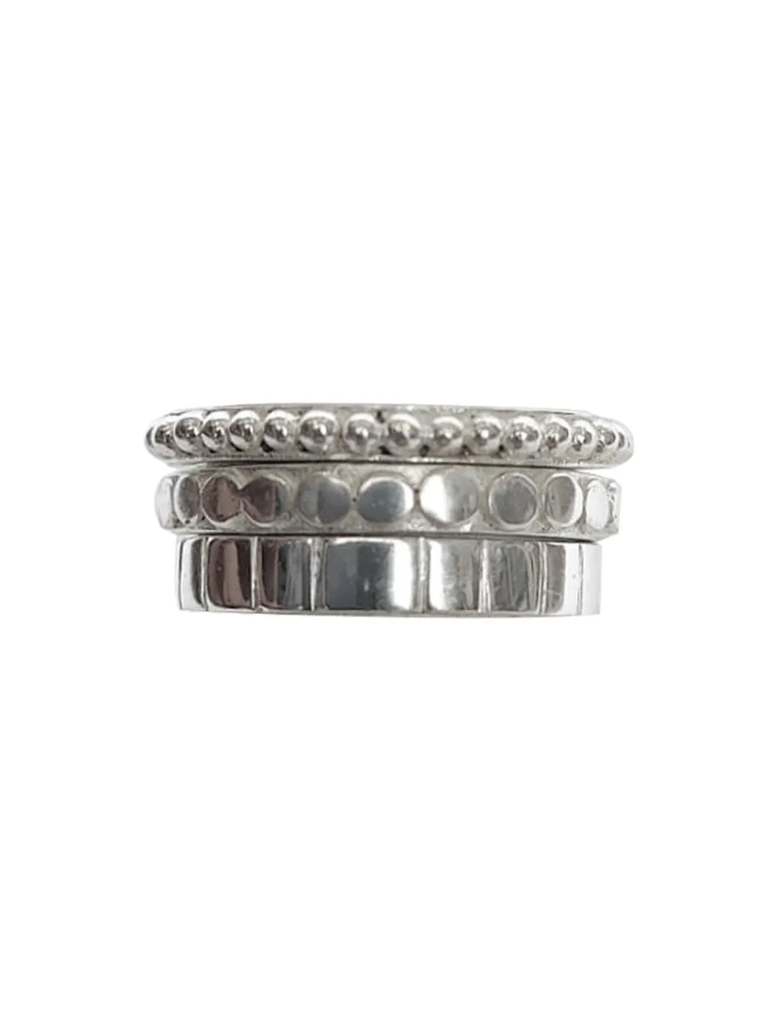 Isi Midi-Ring Granulation Embossed Lines Set