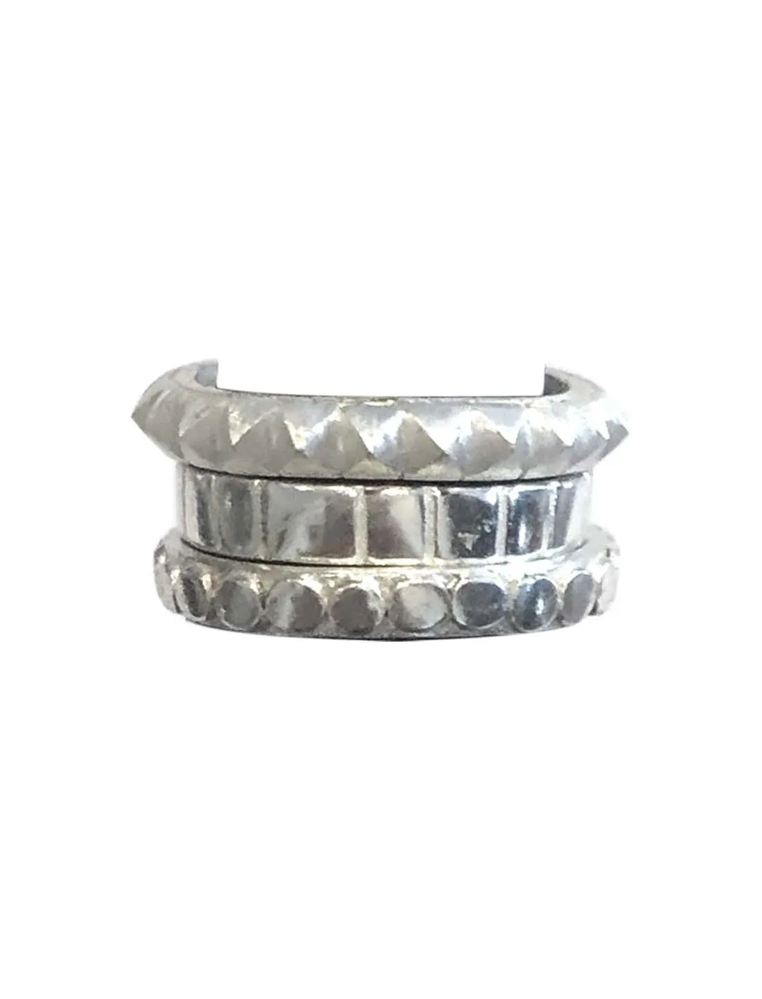 Isi Midi-Ring Lines Pyramid Embossed Set