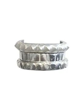 Isi Midi-Ring Lines Pyramid Embossed Set