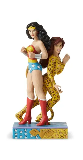 Jim Shore DC Comics Wonder Woman Vs Cheetah 8.5in Figurine