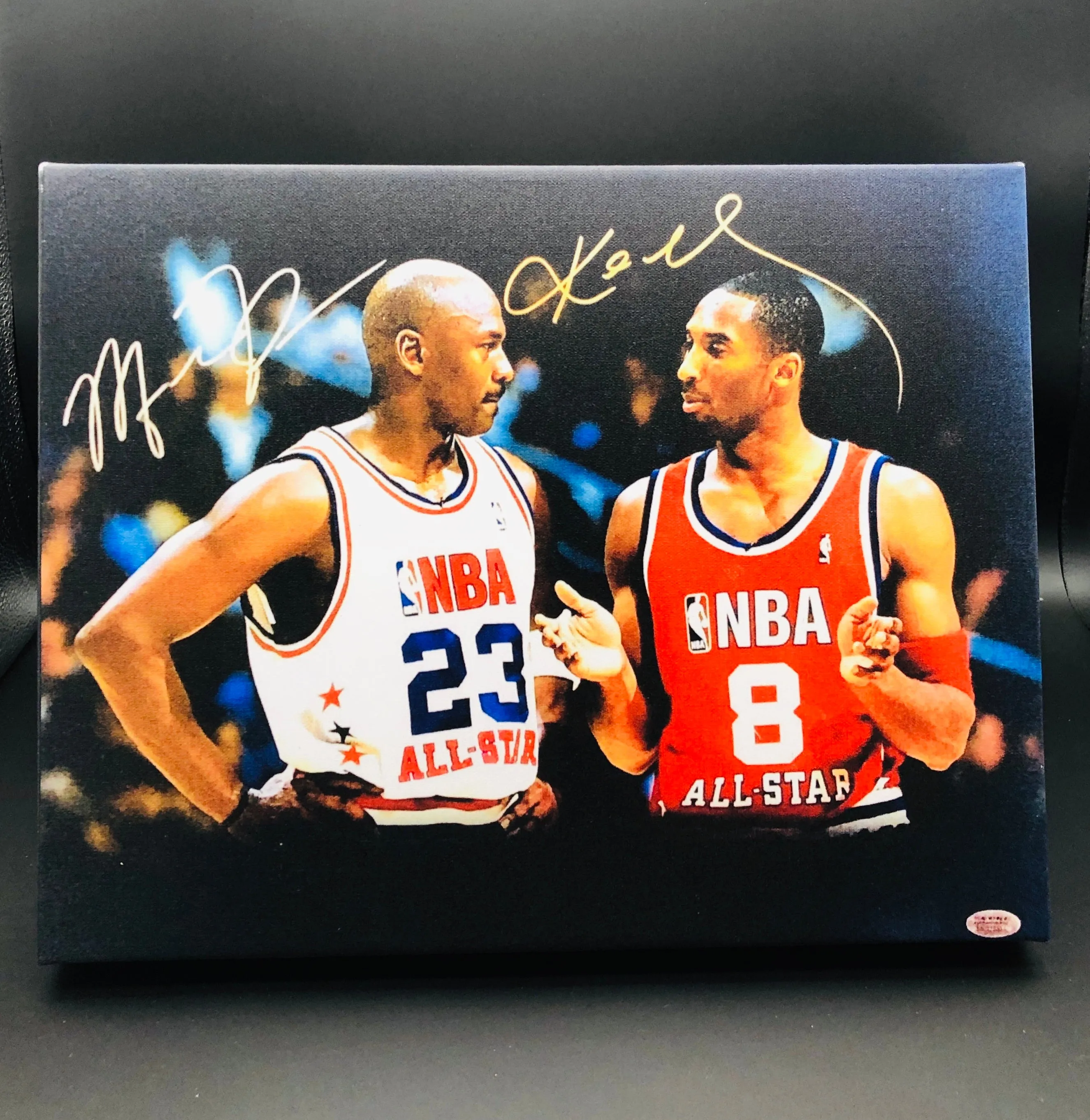 Kobe Bryant & Michael Jordan Facsimile Autograph 11x14 Canvas Print