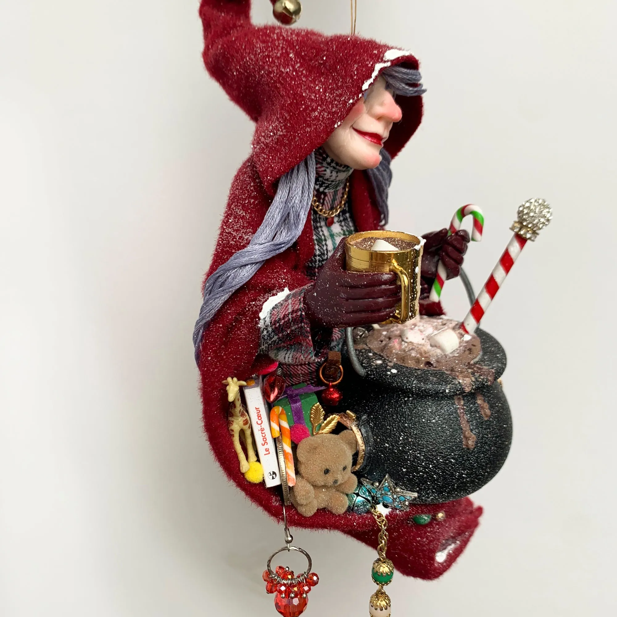 La Befana - Italian Santa - Good Christmas Witch delivers gifts to children - Christmas Kitchen Witch - Handmade limited edition Ken Fedoruk