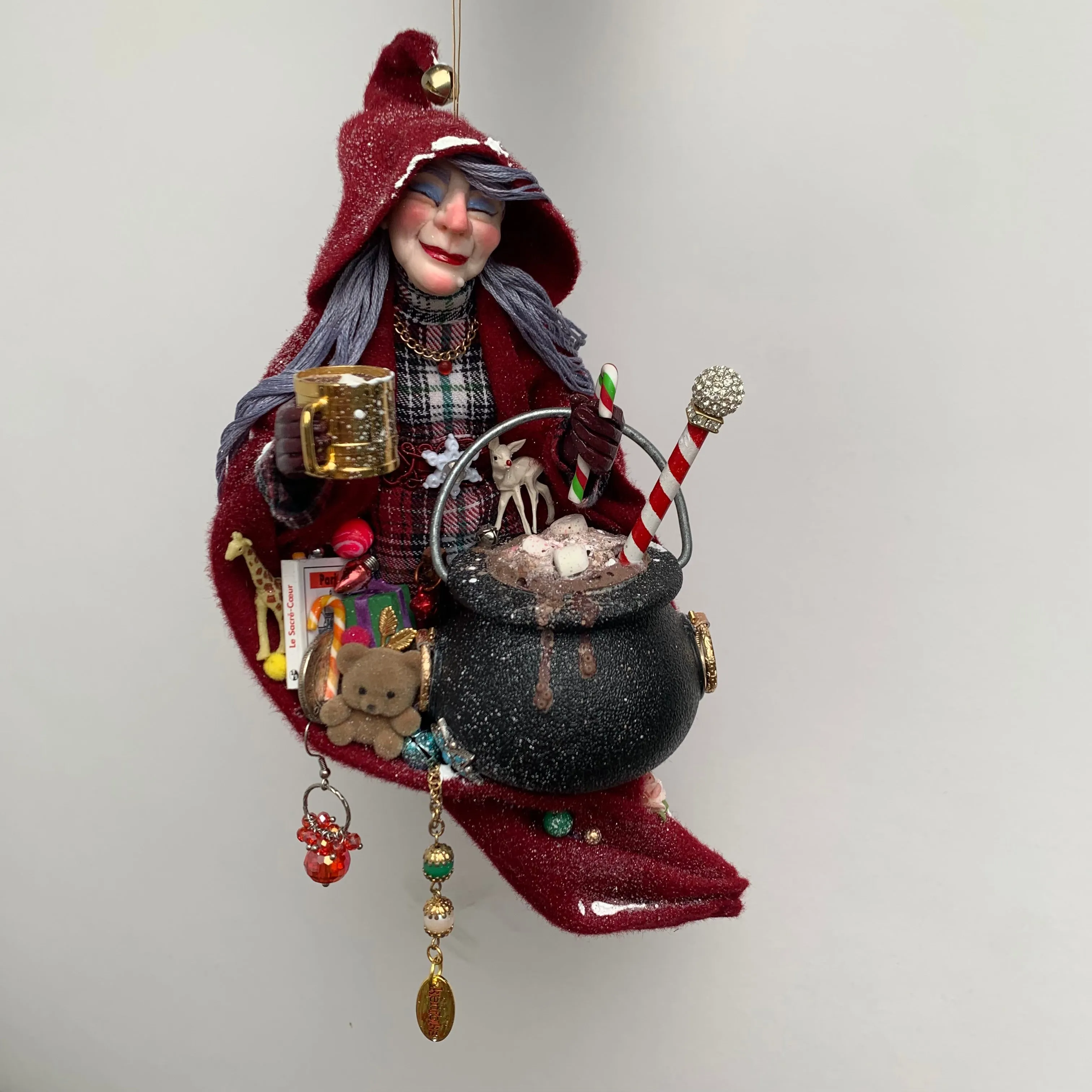 La Befana - Italian Santa - Good Christmas Witch delivers gifts to children - Christmas Kitchen Witch - Handmade limited edition Ken Fedoruk