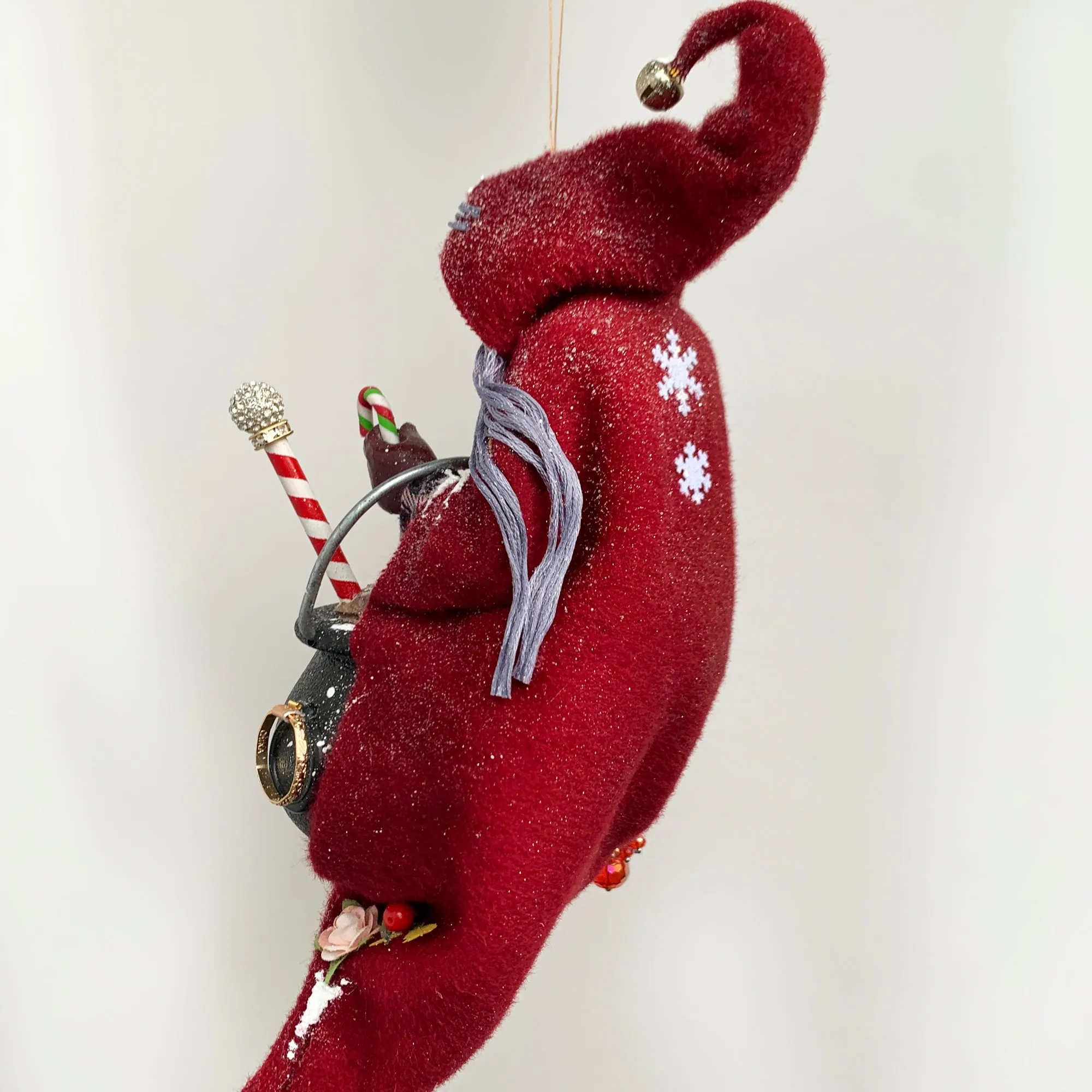 La Befana - Italian Santa - Good Christmas Witch delivers gifts to children - Christmas Kitchen Witch - Handmade limited edition Ken Fedoruk