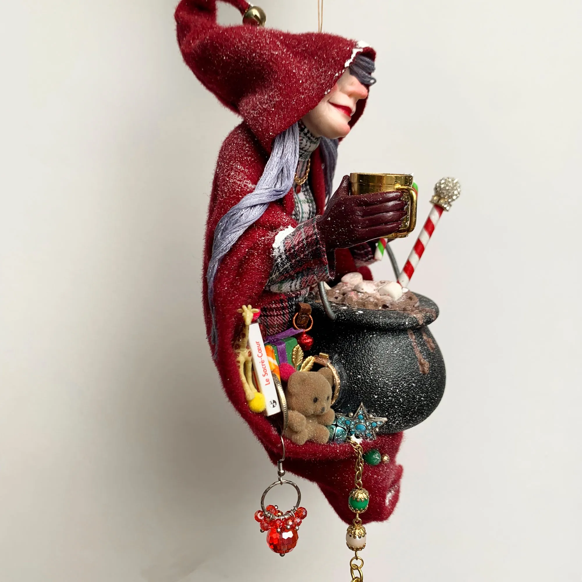La Befana - Italian Santa - Good Christmas Witch delivers gifts to children - Christmas Kitchen Witch - Handmade limited edition Ken Fedoruk