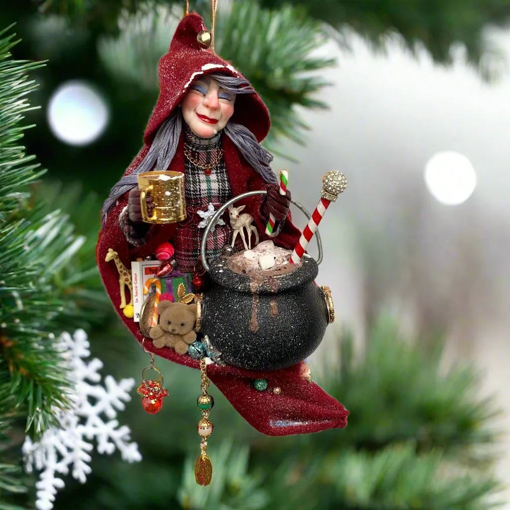 La Befana - Italian Santa - Good Christmas Witch delivers gifts to children - Christmas Kitchen Witch - Handmade limited edition Ken Fedoruk
