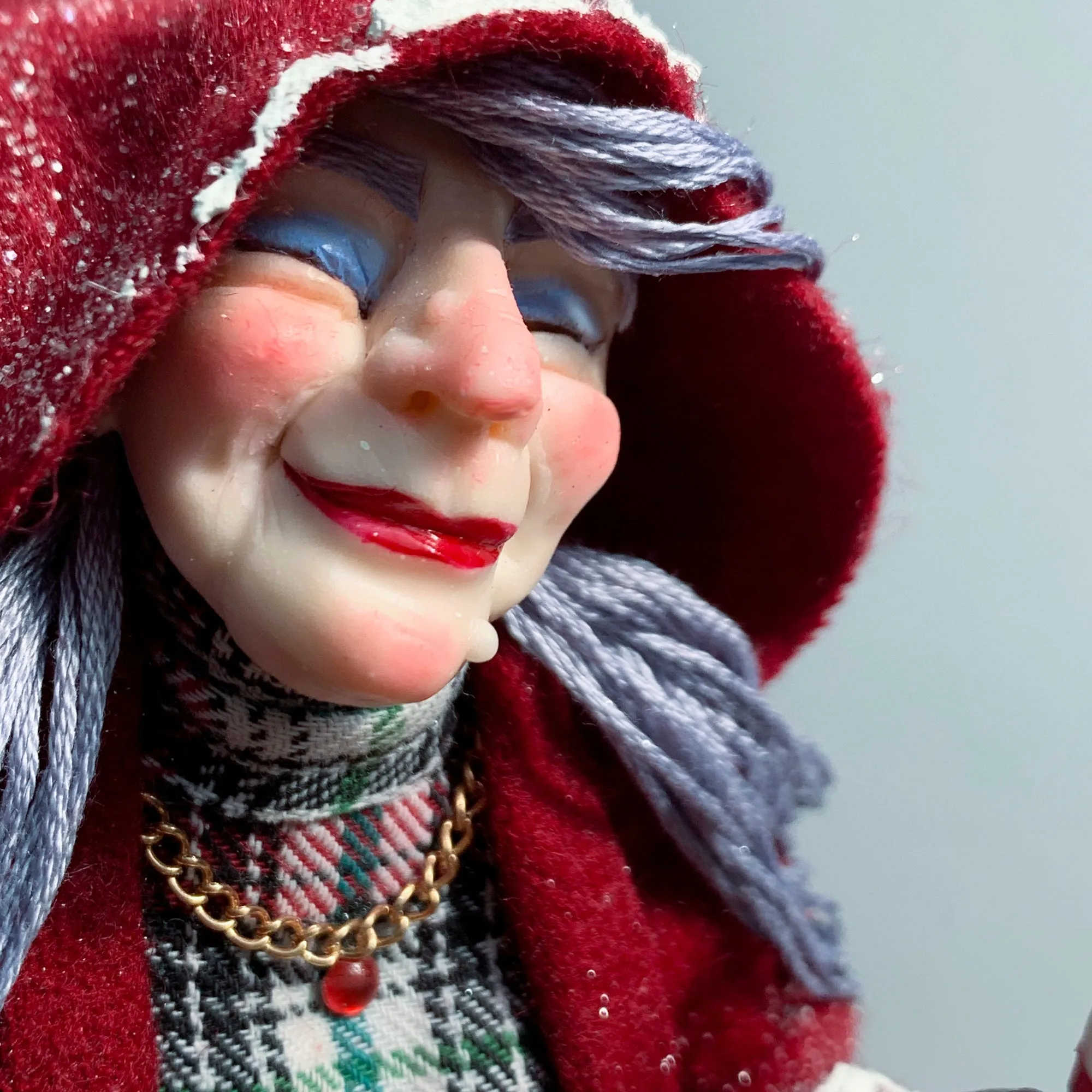 La Befana - Italian Santa - Good Christmas Witch delivers gifts to children - Christmas Kitchen Witch - Handmade limited edition Ken Fedoruk